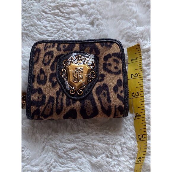 Juicy Couture Juicy Romance Coin Zip Around Wallet Natural Leopard NEW - Picture 11 of 11